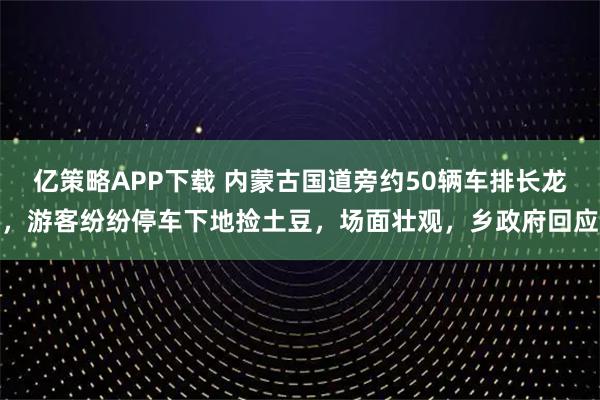 亿策略APP下载 内蒙古国道旁约50辆车排长龙，游客纷纷停车下地捡土豆，场面壮观，乡政府回应