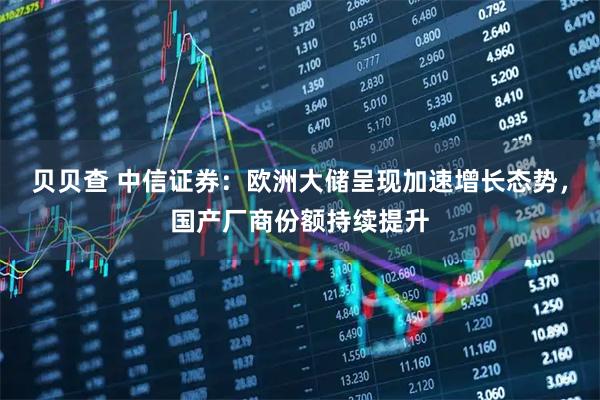 贝贝查 中信证券：欧洲大储呈现加速增长态势，国产厂商份额持续提升