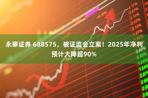 永華证券 688575，被证监会立案！2025年净利预计大降超90%