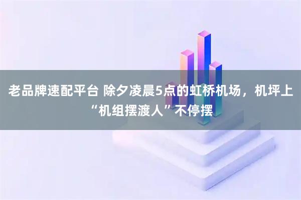 老品牌速配平台 除夕凌晨5点的虹桥机场，机坪上“机组摆渡人”不停摆