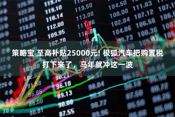 策略宝 至高补贴25000元! 极狐汽车把购置税打下来了，马年就冲这一波